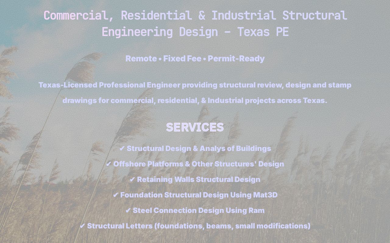 Residential Structural Engineering – Texas PE